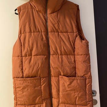 Orange / rust quilted puffer vest