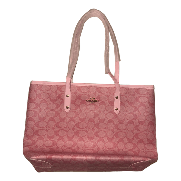 Pink Coach tote bag
