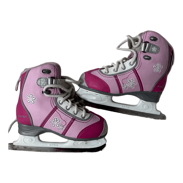 Pink flower ice skates