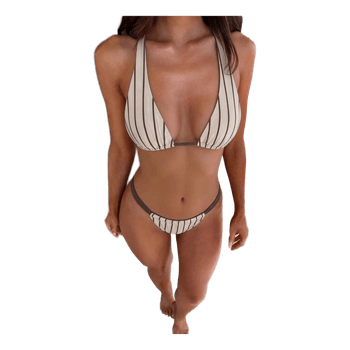 Striped bikini set