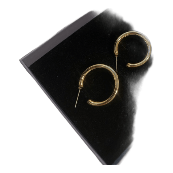 Enkle guld hoops