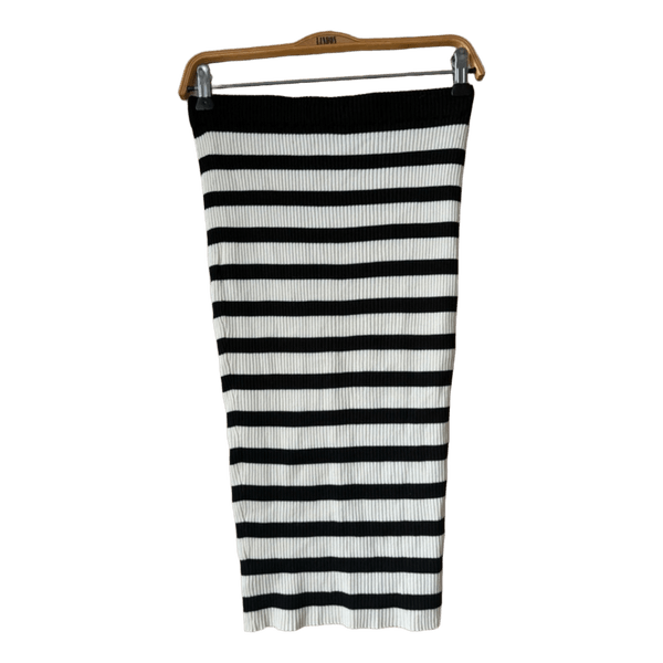 JDY sort/hvid stribet strikket midi nederdel str. XS