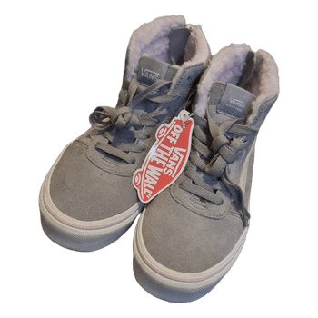 Vans Sk8-Hi MTE Grey Faux Fur Trainers/Kids Boots – Brand New With Tags - Size 3.5 UK