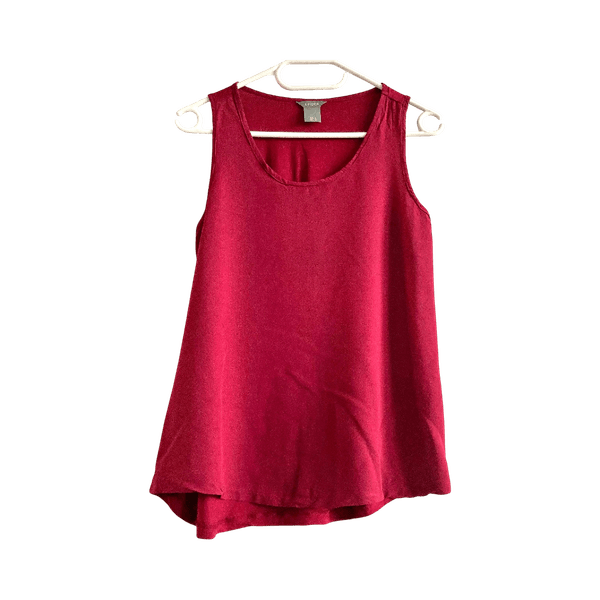 Lindex Burgundy Viscose Lyocell Tank Top Women’s Size S Sleeveless Basic Casual