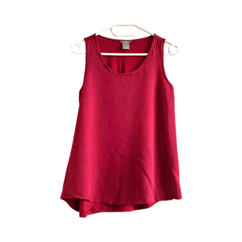 Lindex Burgundy Viscose Lyocell Tank Top Women’s Size S Sleeveless Basic Casual