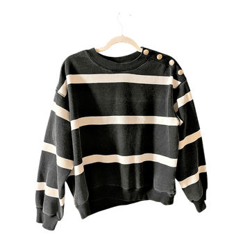 H&M Black & White Striped Sweater – Size M
