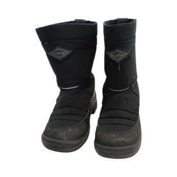 Black winter snow boots