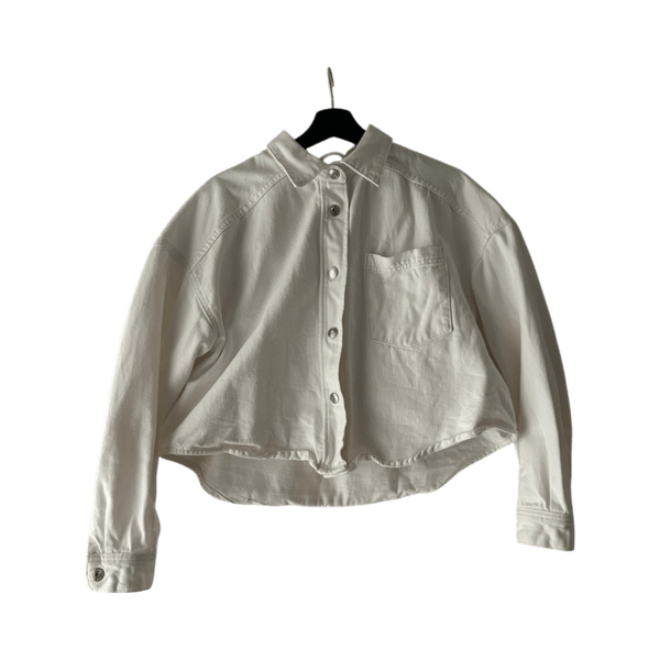 Valkoinen denimtakki