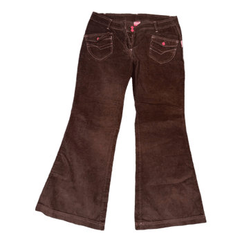Brown corduroy flare trousers