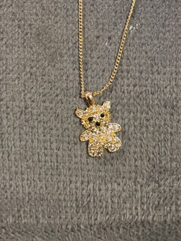 Handmade Guld Bjørn halskæde med diamanter — Secondhand Halskæder — DKK ...