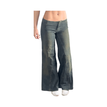 vintage y2k stiilis püksid low waist venivast materjalist