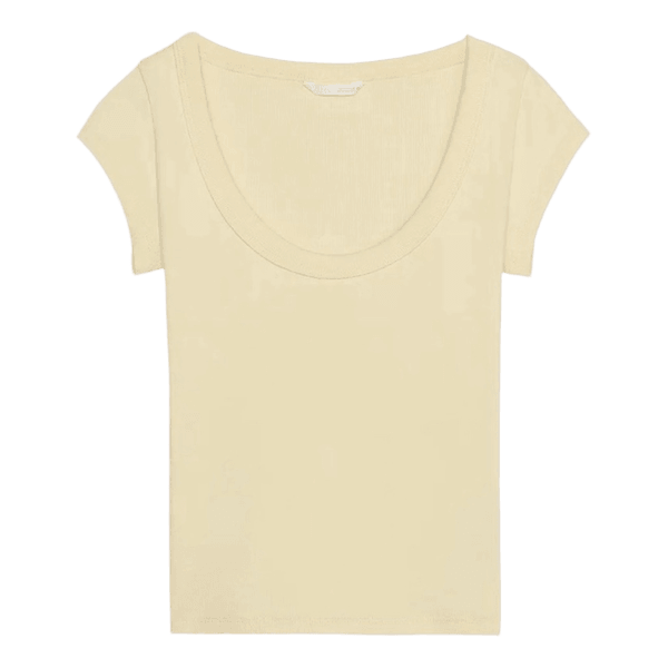Gul kortærmet t-shirt