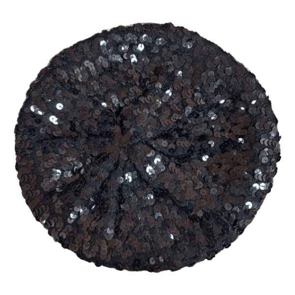 Black sequin beret