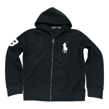 Sweat-shirt zippé noir Ralph Lauren