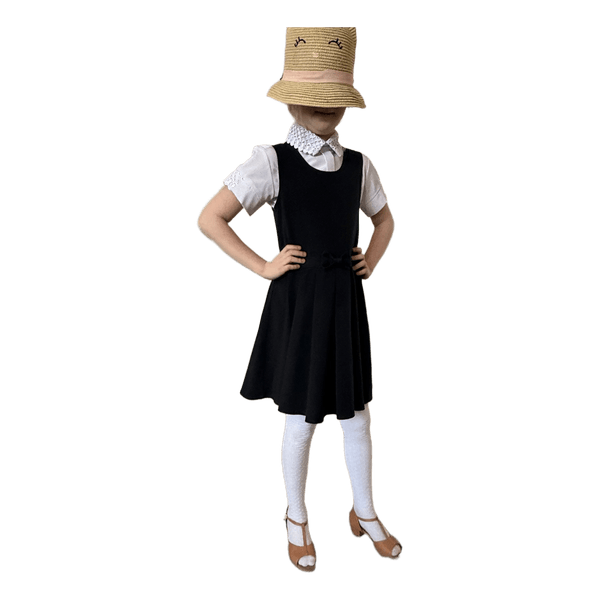 Black pinafore dress