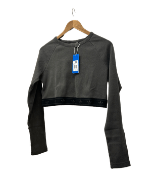 Graphite color ribbed crop top