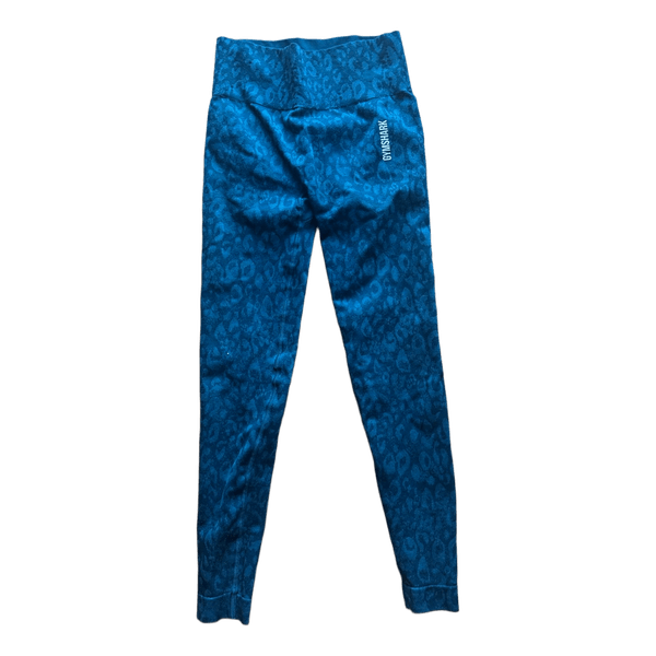 Blue leopard print leggings