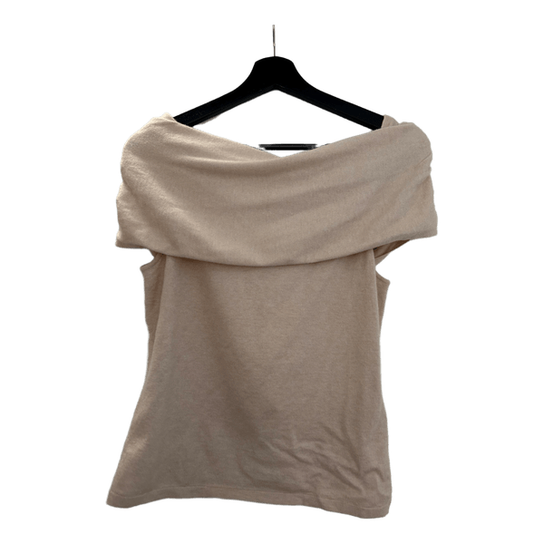 Beige strik bluse