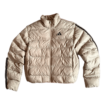 Adidas beige/grey puffer jacket XS