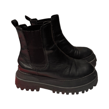 Black platform boots