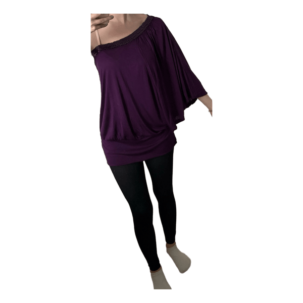 Violetti yksiolkaiminen paljettitoppi