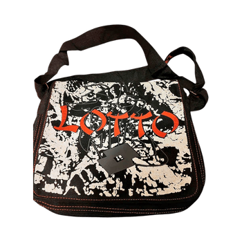 Lotto shoulder bag, black and red