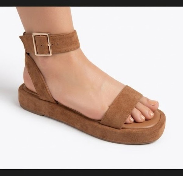 Brown suede sandals