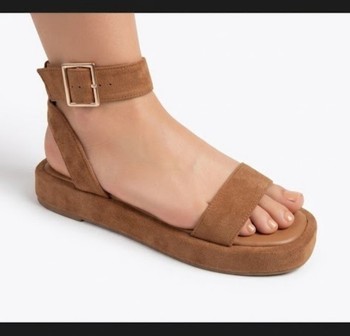 Brown suede sandals