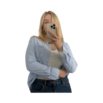 Striped button-up shirt