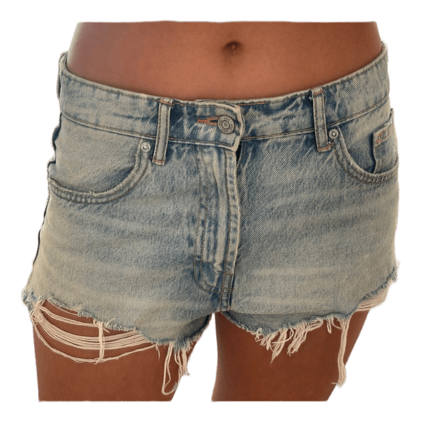 Light blue denim shorts