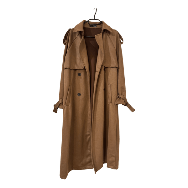 Brown trench coat