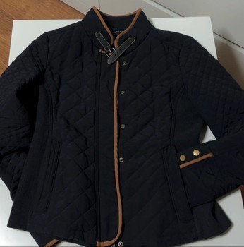 ZARA Navy quilted spring jacket very good condition size