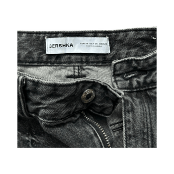 BERSHKA baggy washed grey jeans