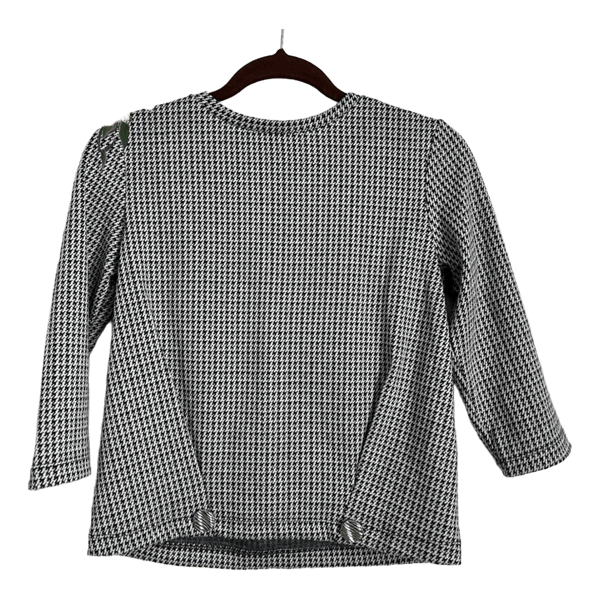Black and white houndstooth top