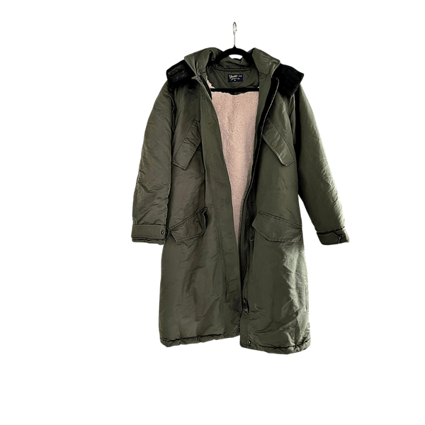 Grön parkas med foder