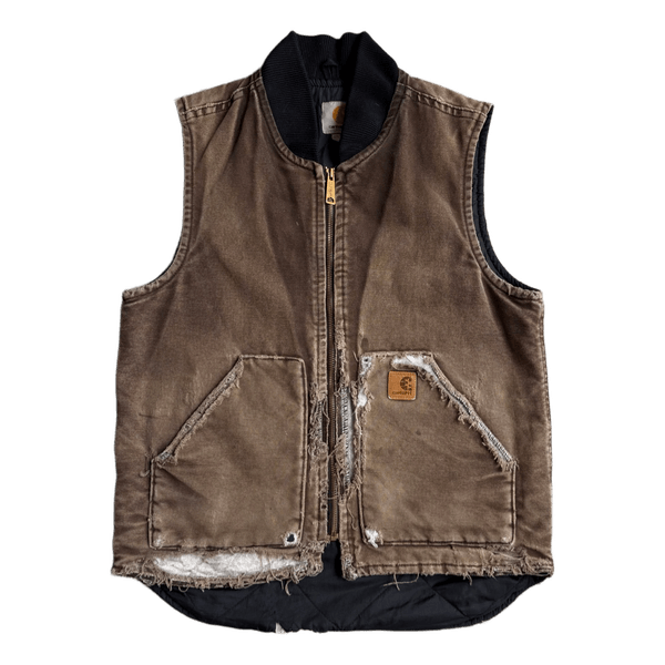 Vintage Insulated Thrashed Canvas Vest Carhartt V02 DKB