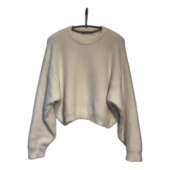 White knit sweater