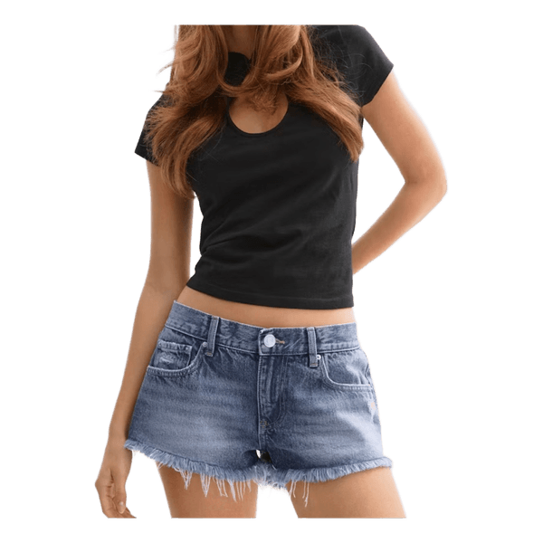 Blue denim shorts
