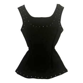 Black studded sleeveless top