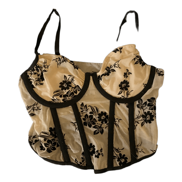 Floral print corset top