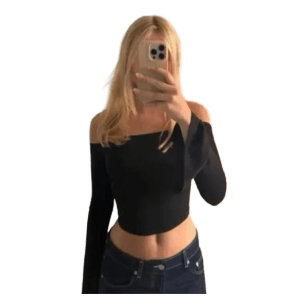 Off-shoulder even&odd top