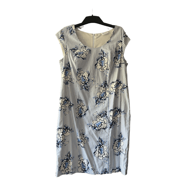 Blue floral striped dress