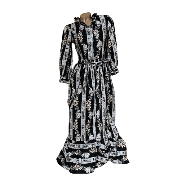 Black floral maxi dress