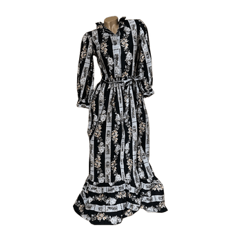 Black floral maxi dress