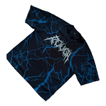 Black blue lightning t-shirt