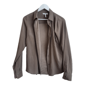 Brown silk shirt