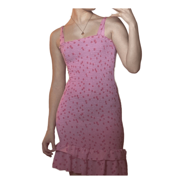 Pink floral summer dress