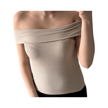 Stradivarius beige ribbitoppi