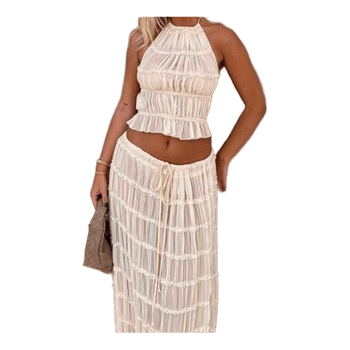 Röyhelöinen kaksiosainen asu XS