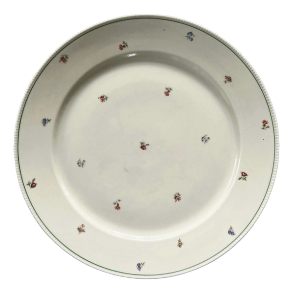 Porcelænstallerken med blomstermotiv